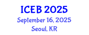 International Conference on Ecosystems and Biodiversity (ICEB) September 16, 2025 - Seoul, Republic of Korea