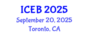 International Conference on Ecosystems and Biodiversity (ICEB) September 20, 2025 - Toronto, Canada