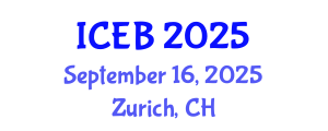 International Conference on Ecosystems and Biodiversity (ICEB) September 16, 2025 - Zurich, Switzerland