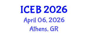 International Conference on Ecosystems and Biodiversity (ICEB) April 06, 2026 - Athens, Greece International Conference on Ecosystems and Biodiversity (ICEB) April 06, 2026 - Athens, Greece
