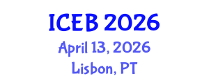 International Conference on Ecosystems and Biodiversity (ICEB) April 13, 2026 - Lisbon, Portugal International Conference on Ecosystems and Biodiversity (ICEB) April 13, 2026 - Lisbon, Portugal