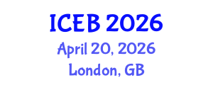 International Conference on Ecosystems and Biodiversity (ICEB) April 20, 2026 - London, United Kingdom International Conference on Ecosystems and Biodiversity (ICEB) April 20, 2026 - London, United Kingdom
