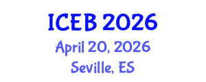 International Conference on Ecosystems and Biodiversity (ICEB) April 20, 2026 - Seville, Spain International Conference on Ecosystems and Biodiversity (ICEB) April 20, 2026 - Seville, Spain