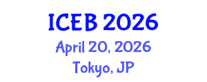 International Conference on Ecosystems and Biodiversity (ICEB) April 20, 2026 - Tokyo, Japan International Conference on Ecosystems and Biodiversity (ICEB) April 20, 2026 - Tokyo, Japan