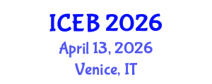 International Conference on Ecosystems and Biodiversity (ICEB) April 13, 2026 - Venice, Italy International Conference on Ecosystems and Biodiversity (ICEB) April 13, 2026 - Venice, Italy