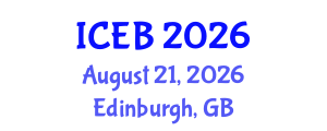International Conference on Ecosystems and Biodiversity (ICEB) August 21, 2026 - Edinburgh, United Kingdom International Conference on Ecosystems and Biodiversity (ICEB) August 21, 2026 - Edinburgh, United Kingdom
