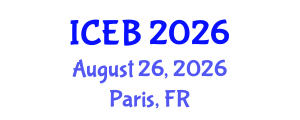 International Conference on Ecosystems and Biodiversity (ICEB) August 26, 2026 - Paris, France International Conference on Ecosystems and Biodiversity (ICEB) August 26, 2026 - Paris, France