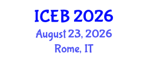 International Conference on Ecosystems and Biodiversity (ICEB) August 23, 2026 - Rome, Italy International Conference on Ecosystems and Biodiversity (ICEB) August 23, 2026 - Rome, Italy