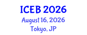 International Conference on Ecosystems and Biodiversity (ICEB) August 16, 2026 - Tokyo, Japan International Conference on Ecosystems and Biodiversity (ICEB) August 16, 2026 - Tokyo, Japan