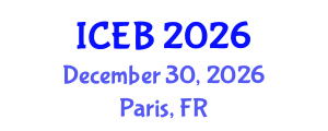International Conference on Ecosystems and Biodiversity (ICEB) December 30, 2026 - Paris, France