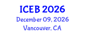International Conference on Ecosystems and Biodiversity (ICEB) December 09, 2026 - Vancouver, Canada
