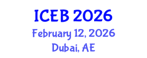 International Conference on Ecosystems and Biodiversity (ICEB) February 12, 2026 - Dubai, United Arab Emirates International Conference on Ecosystems and Biodiversity (ICEB) February 12, 2026 - Dubai, United Arab Emirates