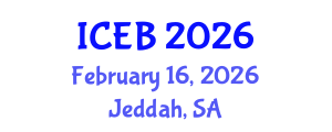 International Conference on Ecosystems and Biodiversity (ICEB) February 16, 2026 - Jeddah, Saudi Arabia International Conference on Ecosystems and Biodiversity (ICEB) February 16, 2026 - Jeddah, Saudi Arabia