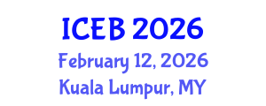 International Conference on Ecosystems and Biodiversity (ICEB) February 12, 2026 - Kuala Lumpur, Malaysia International Conference on Ecosystems and Biodiversity (ICEB) February 12, 2026 - Kuala Lumpur, Malaysia