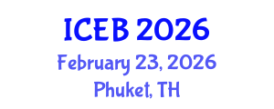International Conference on Ecosystems and Biodiversity (ICEB) February 23, 2026 - Phuket, Thailand International Conference on Ecosystems and Biodiversity (ICEB) February 23, 2026 - Phuket, Thailand