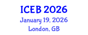 International Conference on Ecosystems and Biodiversity (ICEB) January 19, 2026 - London, United Kingdom International Conference on Ecosystems and Biodiversity (ICEB) January 19, 2026 - London, United Kingdom