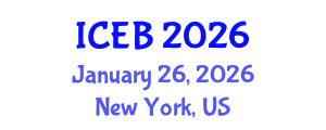 International Conference on Ecosystems and Biodiversity (ICEB) January 26, 2026 - New York, United States International Conference on Ecosystems and Biodiversity (ICEB) January 26, 2026 - New York, United States