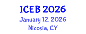 International Conference on Ecosystems and Biodiversity (ICEB) January 12, 2026 - Nicosia, Cyprus International Conference on Ecosystems and Biodiversity (ICEB) January 12, 2026 - Nicosia, Cyprus