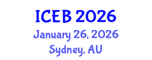 International Conference on Ecosystems and Biodiversity (ICEB) January 26, 2026 - Sydney, Australia International Conference on Ecosystems and Biodiversity (ICEB) January 26, 2026 - Sydney, Australia