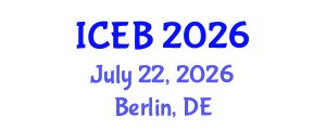 International Conference on Ecosystems and Biodiversity (ICEB) July 22, 2026 - Berlin, Germany International Conference on Ecosystems and Biodiversity (ICEB) July 22, 2026 - Berlin, Germany