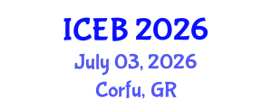 International Conference on Ecosystems and Biodiversity (ICEB) July 03, 2026 - Corfu, Greece International Conference on Ecosystems and Biodiversity (ICEB) July 03, 2026 - Corfu, Greece