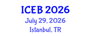 International Conference on Ecosystems and Biodiversity (ICEB) July 29, 2026 - Istanbul, Turkey International Conference on Ecosystems and Biodiversity (ICEB) July 29, 2026 - Istanbul, Turkey