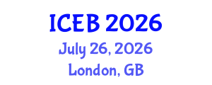 International Conference on Ecosystems and Biodiversity (ICEB) July 26, 2026 - London, United Kingdom International Conference on Ecosystems and Biodiversity (ICEB) July 26, 2026 - London, United Kingdom