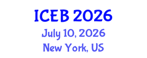 International Conference on Ecosystems and Biodiversity (ICEB) July 10, 2026 - New York, United States International Conference on Ecosystems and Biodiversity (ICEB) July 10, 2026 - New York, United States