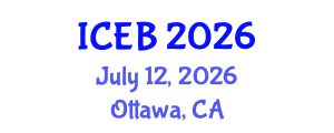 International Conference on Ecosystems and Biodiversity (ICEB) July 12, 2026 - Ottawa, Canada International Conference on Ecosystems and Biodiversity (ICEB) July 12, 2026 - Ottawa, Canada