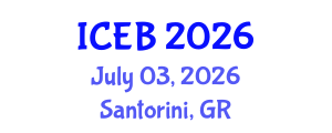 International Conference on Ecosystems and Biodiversity (ICEB) July 03, 2026 - Santorini, Greece