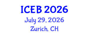 International Conference on Ecosystems and Biodiversity (ICEB) July 29, 2026 - Zurich, Switzerland International Conference on Ecosystems and Biodiversity (ICEB) July 29, 2026 - Zurich, Switzerland