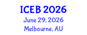 International Conference on Ecosystems and Biodiversity (ICEB) June 29, 2026 - Melbourne, Australia International Conference on Ecosystems and Biodiversity (ICEB) June 29, 2026 - Melbourne, Australia