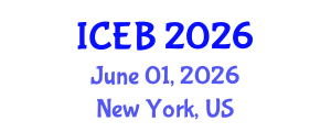 International Conference on Ecosystems and Biodiversity (ICEB) June 01, 2026 - New York, United States International Conference on Ecosystems and Biodiversity (ICEB) June 01, 2026 - New York, United States