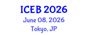 International Conference on Ecosystems and Biodiversity (ICEB) June 08, 2026 - Tokyo, Japan International Conference on Ecosystems and Biodiversity (ICEB) June 08, 2026 - Tokyo, Japan