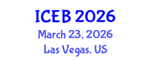 International Conference on Ecosystems and Biodiversity (ICEB) March 23, 2026 - Las Vegas, United States International Conference on Ecosystems and Biodiversity (ICEB) March 23, 2026 - Las Vegas, United States