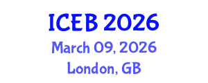 International Conference on Ecosystems and Biodiversity (ICEB) March 09, 2026 - London, United Kingdom International Conference on Ecosystems and Biodiversity (ICEB) March 09, 2026 - London, United Kingdom