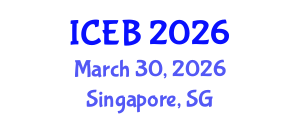 International Conference on Ecosystems and Biodiversity (ICEB) March 30, 2026 - Singapore, Singapore International Conference on Ecosystems and Biodiversity (ICEB) March 30, 2026 - Singapore, Singapore