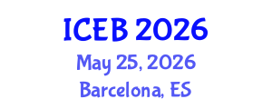International Conference on Ecosystems and Biodiversity (ICEB) May 25, 2026 - Barcelona, Spain International Conference on Ecosystems and Biodiversity (ICEB) May 25, 2026 - Barcelona, Spain