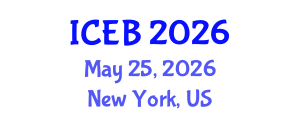International Conference on Ecosystems and Biodiversity (ICEB) May 25, 2026 - New York, United States International Conference on Ecosystems and Biodiversity (ICEB) May 25, 2026 - New York, United States