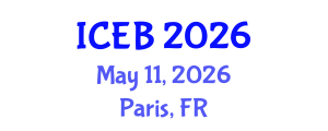 International Conference on Ecosystems and Biodiversity (ICEB) May 11, 2026 - Paris, France International Conference on Ecosystems and Biodiversity (ICEB) May 11, 2026 - Paris, France
