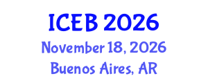 International Conference on Ecosystems and Biodiversity (ICEB) November 18, 2026 - Buenos Aires, Argentina
