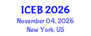 International Conference on Ecosystems and Biodiversity (ICEB) November 04, 2026 - New York, United States International Conference on Ecosystems and Biodiversity (ICEB) November 04, 2026 - New York, United States