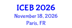 International Conference on Ecosystems and Biodiversity (ICEB) November 18, 2026 - Paris, France