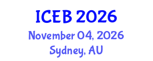 International Conference on Ecosystems and Biodiversity (ICEB) November 04, 2026 - Sydney, Australia International Conference on Ecosystems and Biodiversity (ICEB) November 04, 2026 - Sydney, Australia