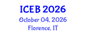 International Conference on Ecosystems and Biodiversity (ICEB) October 04, 2026 - Florence, Italy International Conference on Ecosystems and Biodiversity (ICEB) October 04, 2026 - Florence, Italy