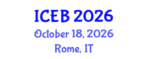 International Conference on Ecosystems and Biodiversity (ICEB) October 18, 2026 - Rome, Italy International Conference on Ecosystems and Biodiversity (ICEB) October 18, 2026 - Rome, Italy