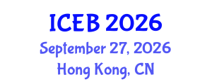 International Conference on Ecosystems and Biodiversity (ICEB) September 27, 2026 - Hong Kong, China International Conference on Ecosystems and Biodiversity (ICEB) September 27, 2026 - Hong Kong, China