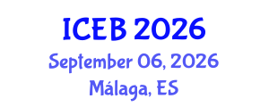 International Conference on Ecosystems and Biodiversity (ICEB) September 06, 2026 - Málaga, Spain International Conference on Ecosystems and Biodiversity (ICEB) September 06, 2026 - Málaga, Spain