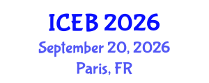International Conference on Ecosystems and Biodiversity (ICEB) September 20, 2026 - Paris, France International Conference on Ecosystems and Biodiversity (ICEB) September 20, 2026 - Paris, France