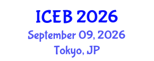 International Conference on Ecosystems and Biodiversity (ICEB) September 09, 2026 - Tokyo, Japan International Conference on Ecosystems and Biodiversity (ICEB) September 09, 2026 - Tokyo, Japan